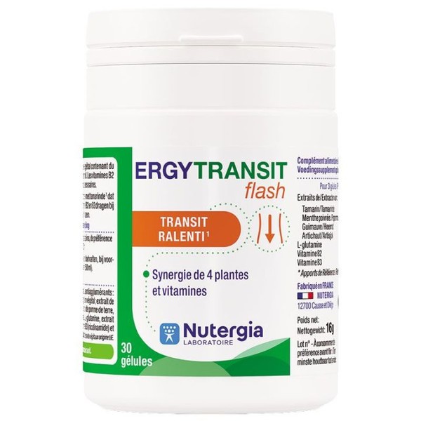 Nutergia ErgyTransit Flash Nutergia Transit Ralenti 30 gélules