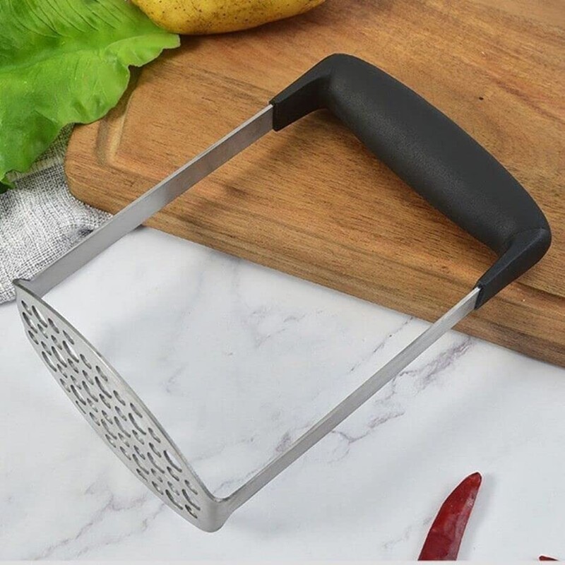 AIMALL Stainless Steel Potato Masher Vegetable Tool with Ergonomic Handle