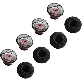 A-Focus Voyager 5200 Eartips Set, Comfortable Replacement Ear Tips Kits Earpads Foam Earbuds Ear Gels Compatible with Plantronics Voyager 5200 5210 5220 Legend Headset Medium M Gray 4 Pcs