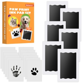 6 Piece Footprint Baby Nabance Paw Print Set Dog Cat Baby Footprint Set Clean Touch Footprint Baby Handprint Baby Contact Not with Paint for Baby Shower Gift for Pets Owners
