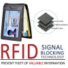 Kinzd Mens Slim Leather Front Pocket Wallet RFID Money Clip