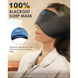 Bluetooth Sleep Headphones White Noise Sleep Mask | 3D Eye Mask for Sleeping