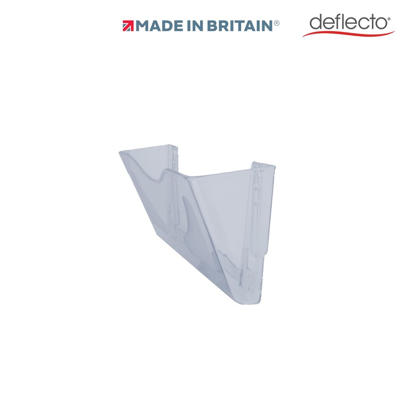 Deflecto Smoke Landscape A4 Wall Mounted Document Holders Set of