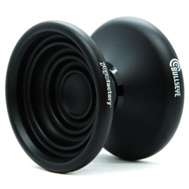YoyoFactory Bullseye Yo-Yo - Black (DNA Tricks, Metal Yoyo, Cord, Ball Bearing & Instructions Included)