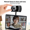 HD Webcam with Microphone, 640X480 Computer Webcam Manual Focus for