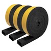 SFNSM 3PCS 6.6ft x 1.6in Black Polyurethane (PU) Universal Vented