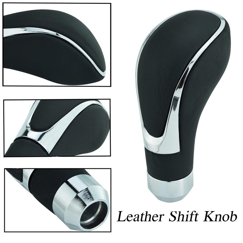 Abfer Leather Shift Knob Cool Car Gear Stick Shifter Lever