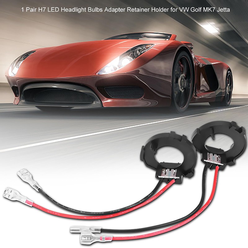 H7 Adapter + H7 Holder 1 Pair Headlight Lamp Adapter