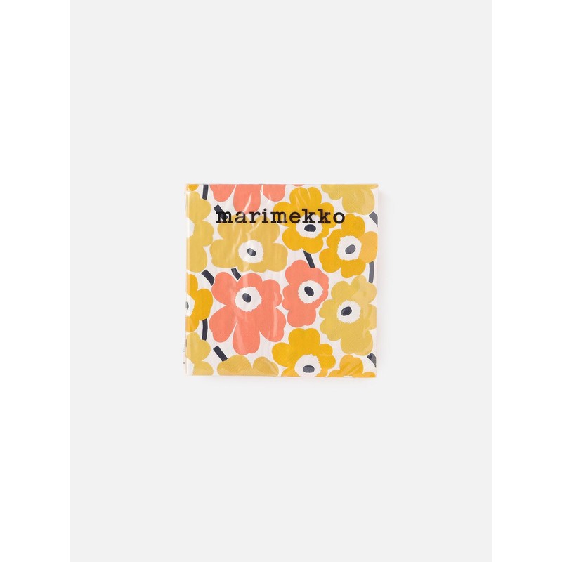 Marimekko 52_1_5273552770 F Women's Lunch Napkin, Peach x Yellow