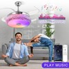 BAYSQUIRREL Smart Retractable Bluetooth Ceiling Fan with Speaker,Retractable Ceiling Fan