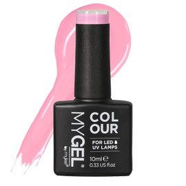 MyGel by MYLEE Semi-permanent Gel Polish 10 ml [Candy Pink] UV/LED Nail Art Manicure Pedicure for Professional and Home Use - Long Lasting and Easy to Apply