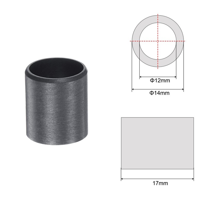sourcing map Pack of 4 Sleeve Plain Bearings 12 mm