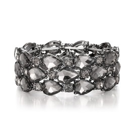 Clearine Women's Bracelet Fashion Sparkling Rhinestone Crystal Stretch Bangle for Wedding Party Prom, Crystal