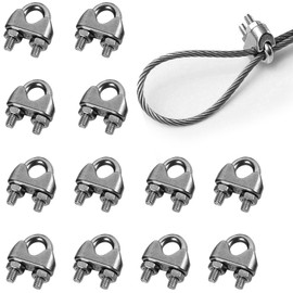 12pcs wire rope cable clip clamps m6,steel u bolt saddle fastener,wire rope grips,wire tensioner,cable clamp for wire rope,rigging fasteners,tension wire rope clamps,bolt cable clamp,wire tensioner