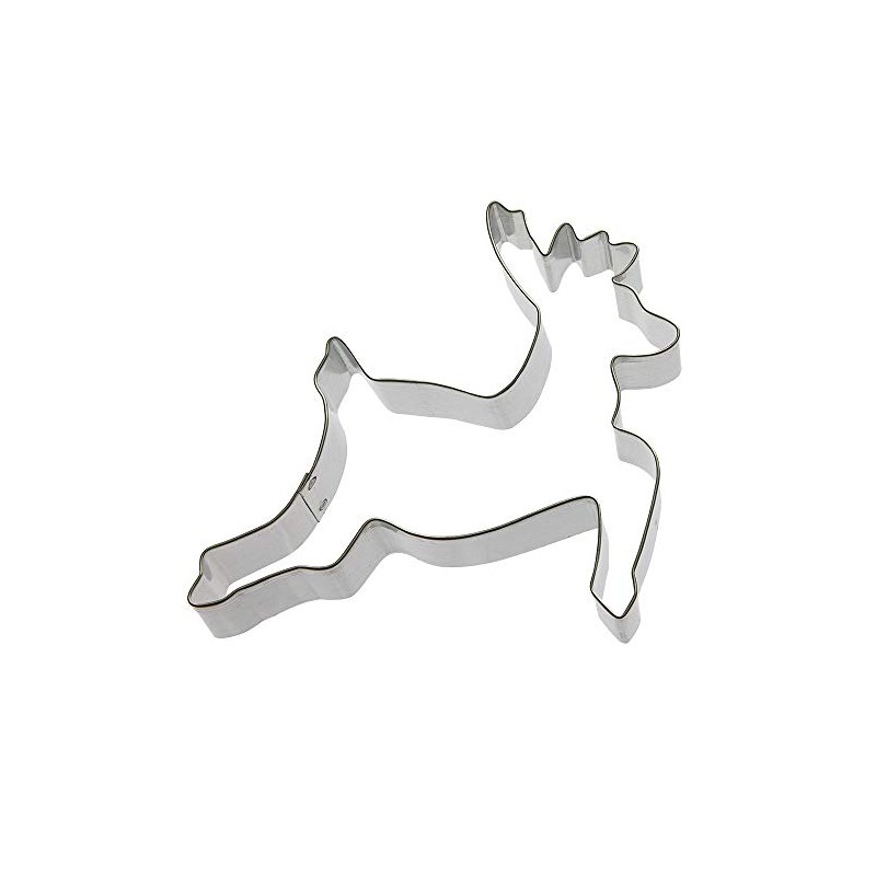 Foose Reindeer Cookie Cutter 5 Inch –Tin Plated Steel Cookie