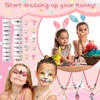 72 Pieces Kids Jewelry for Girls Set Mermaid Unicorn Butterfly