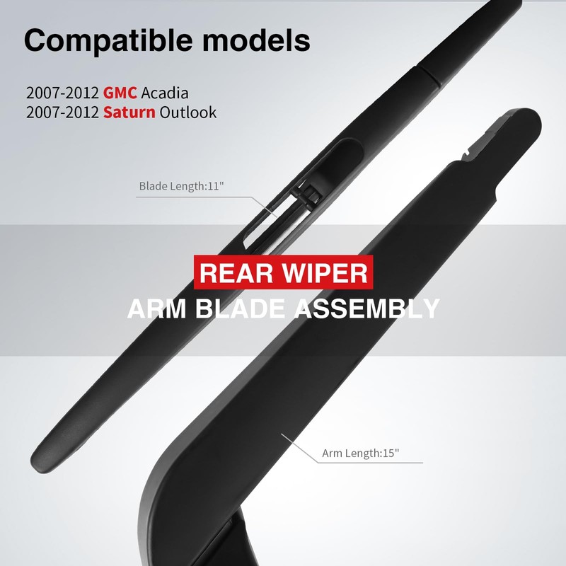 Replacement for Genuine GMC Acadia, Saturn Outlook 2007-2012, Rear Windshield