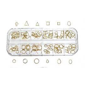 [jewel] Metal Frame Parts, Gold or Silver, 12 Types, 10 Pieces Each, Color Selectable ☆