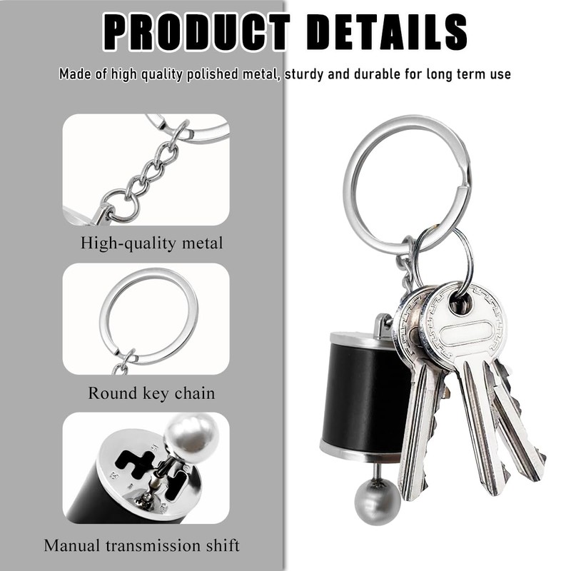 Yourkar Car Gearbox Keychain, Manual Shifter Gearbox Key Chain, Gear
