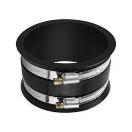 JIYIZO 1 Pack 4 Inch Dust Collection Hose Clamps, Dust Collection Control Flex Cuff Rubber and Steel Coupler fit for Dust Collection System Collector/Vacuum Fittings