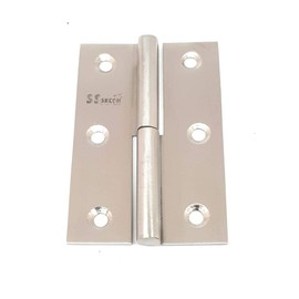 ssiskcon Lift Off Hinges 100% Stainless Steel Hinges 3''(75mm) Satin Finish 32D(630) Right Side Set of 2 Pieces with Stainless Steel Screws