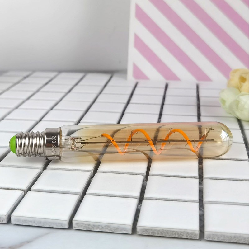 2 PCS E14 LED Light Bulb 3w Golden Tubular Bulb