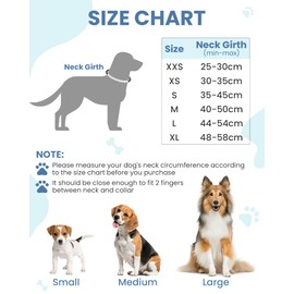 PETTOM Hundehalsband Verstellbare Nylon Hunde Halsband Atmungsaktives Reflektierend Halsband (Blau S)