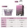 Unbranded 20" Carry-on Luggage with Cup Holder Lightweight Glossy Hardshell
