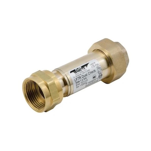 Watts 1X3/4 Lf7r10-U2 Backflow Preventer,Size 1",175 Psi