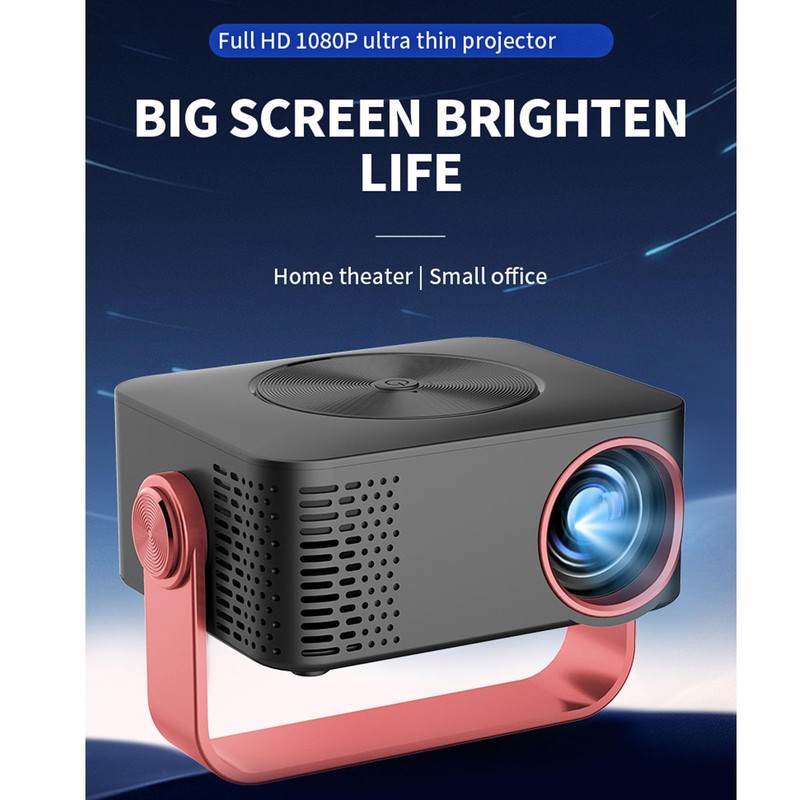 Dpofirs Mini Projector with WiFi, Keystone Correction Outdoor LED Movie