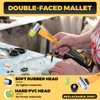 2-Pack Rubber Mallet Hammer Set， 8oz & 25mm Rubber Mallet