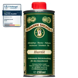 Hermann Sachse Hermann Sachse Hart?l 250ml fr Eiche Nussbaum Akazie Buche - farblos Holz?l zur Pflege im Innenbereich Arbeitsplatten?l - ?l fr Tische - M?bel?l auf Basis Lein?lfirnis