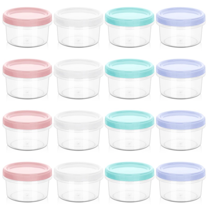 Starvortex Pack of 16 Small Tins with Lids Plastic, 200