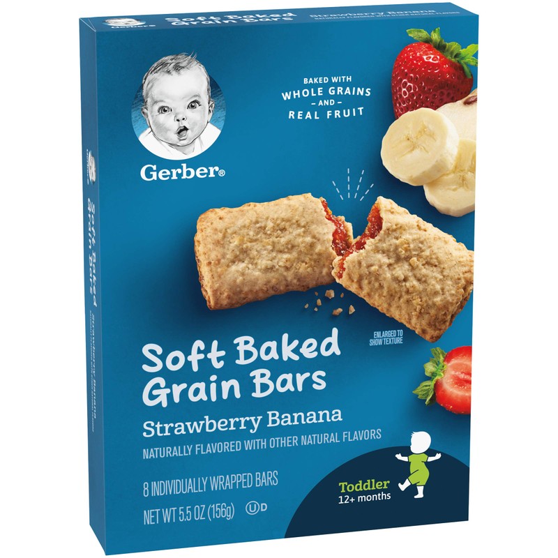 Gerber Graduates Cereal Bars STRAWBERRY BANANA - 5.5oz. (Pack of