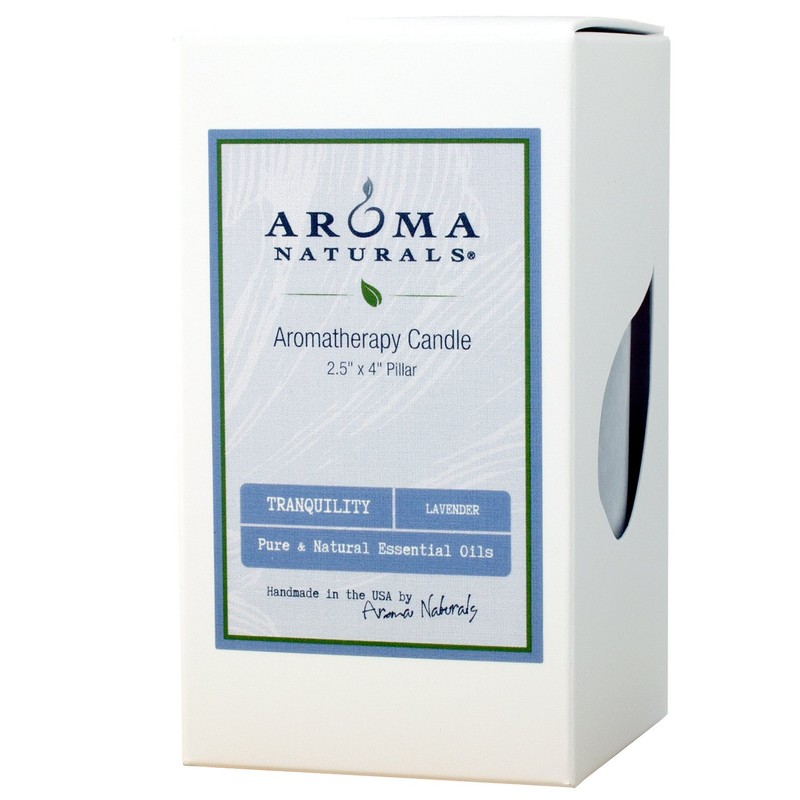 Aroma Naturals Essential Oil Tranquility Pillar Candle, 2.5" x 4",