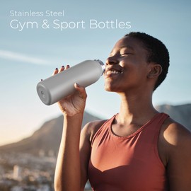 SipX™ Triple-Insulated Stainless Steel Water Bottle - 20oz. With Cover Lid, BPA-Free Reusable Insulated Water Bottle Keeps Cold For 24 Hours, Metal Water Bottle Made Of Sustainable Material For Hiking