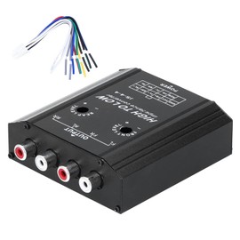 QANYEGN Audio Converter,12V 4 Channel Audio Impedance Converter,Line Output Converter,Suitable for Most Cars