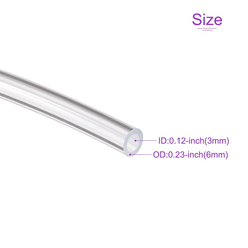 DMiotech 3.0 mm i.D. 6 mm A.D. Clear PVC Hose