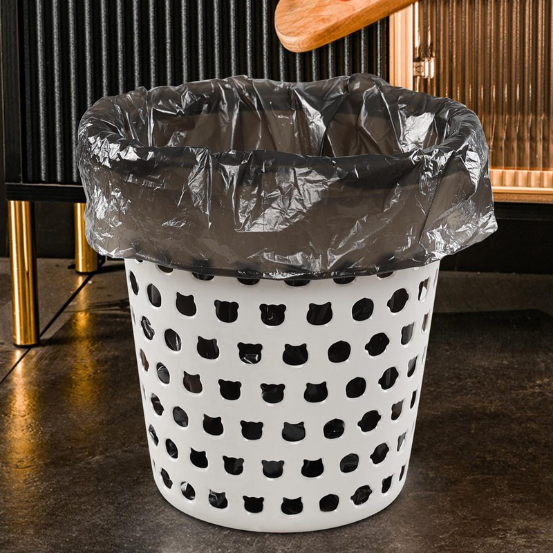 Oymlclivisa Bin Liners, 5L Small Black Bin Bags, 6 Rolls,