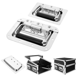 Yetaha Luggage ALuggage Box Handle, Yetaha 1PC Box Handles Spring Folding Handle, Stainless Steel Luggage Toolbox Equipment Box Cover Ring Luggage Air Box Handle Ring Handle Part, 162x107mm