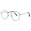 The One Who Knocks Clear Rectangular Aviator Lens Glasses, Silver