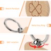 efuturetime 24pcs Wooden Key Ring with Clover, Round, Lucky Charm