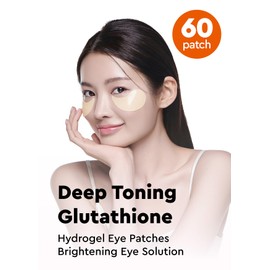 BE+WANTS Bewants Hydrogel Eye Patches with Deep Toning Glutathione, 60 Patches, Under Eye Masks for Brightening and Radiance, Caffeine & Niacinamide patches, Korean Skincare