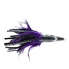 C&H, Tuna Tango Feather Lure, Black Foil/Purple Feather Skirt, 5.25