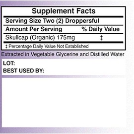 Herb Lore Skullcap Tincture - 2 oz - Alcohol Free Extract - Herbal Nervous System Support Supplement & Relaxation Aid for Kids and Adults - Scutellaria Lateriflora
