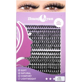Eyelash Extension Kit 280pcs Individual Eyelashes Kit Cluster Lashes Natural Cluster 9-15mm Lash Extension Kit (30D&40D-9-15MIX KIT) (30D&40D KIT), Black (30D+40D)