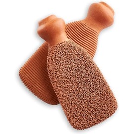 Natural Pumice Stone for Feet 2-Sided Handcrafted Made of Terra-Cotta Foot Exfoliator Scrubber Callus Remover File Dead Skin Exfoliation Home SPA Pedicure