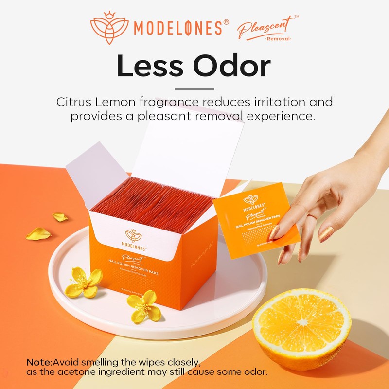 Modelones Nail Polish Remover Pads, Acetone Nail Polish Remover Wipes