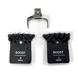 Jiteko Sports BOOST Boost Disc Brake Pad Compatible with Shimano (Shimano), Resin with Fins, Black DB-PADS1RE