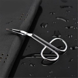 Silver Stainless Steel Eyebrow Scissors Tweezers,Elbow Pliers Clip Scissors,Flat Tip Hair Plucker Hair Removal Tweezers